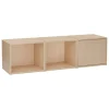 Woud Bricks shelving system A, white lacquered oak