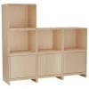 Woud Bricks shelving system F, white lacquered oak