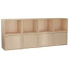 Woud Bricks shelving system D, white lacquered oak