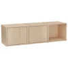 Woud Bricks shelving system B, white lacquered oak