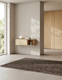 Woud Bricks shelving system B, white lacquered oak