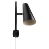 Woud Cono wall lamp, black