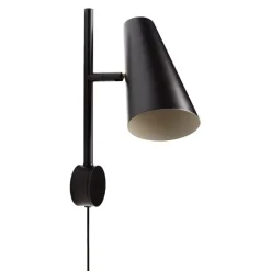 Woud Cono wall lamp, black