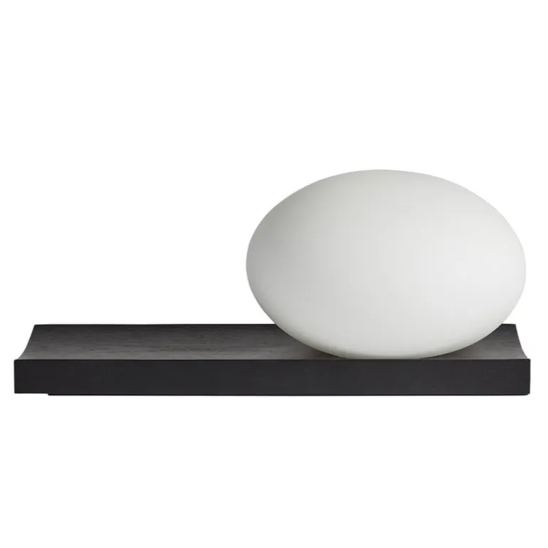 Woud Dew table and wall lamp, black painted ash
