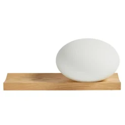 Woud Dew table and wall lamp, white stained oak