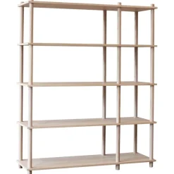 Woud Elevate shelving system 9, oak
