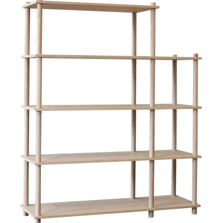 Woud Elevate shelving system 4, oak