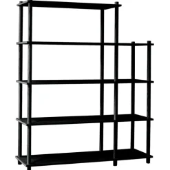 Woud Elevate shelving system 4, black