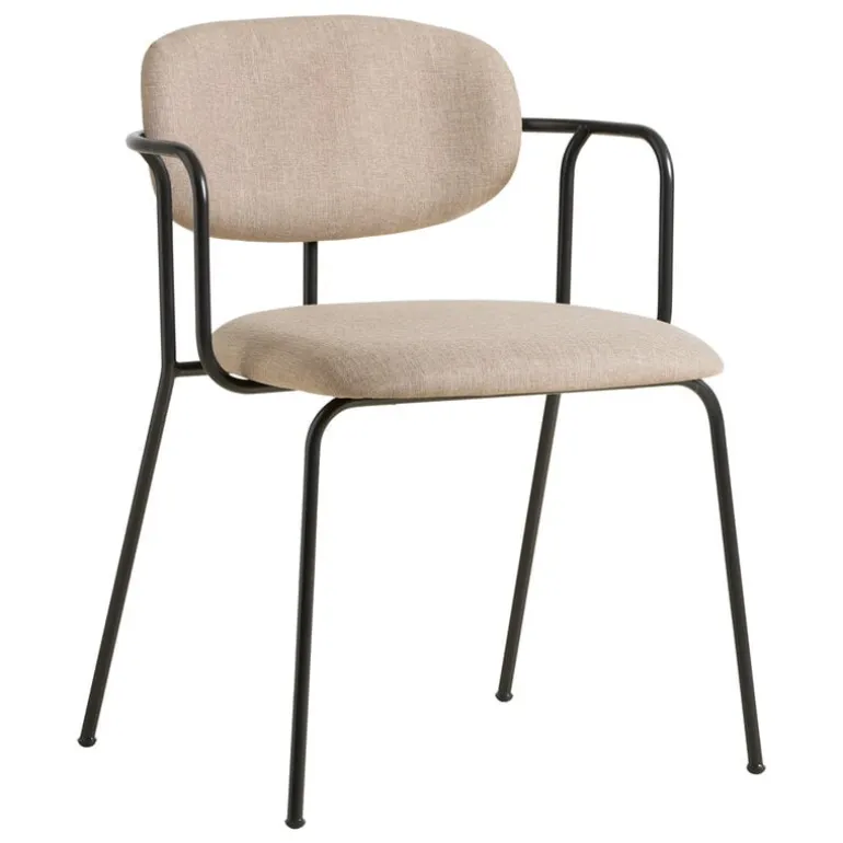 Woud Frame chair, black - beige Davis Sawana 17