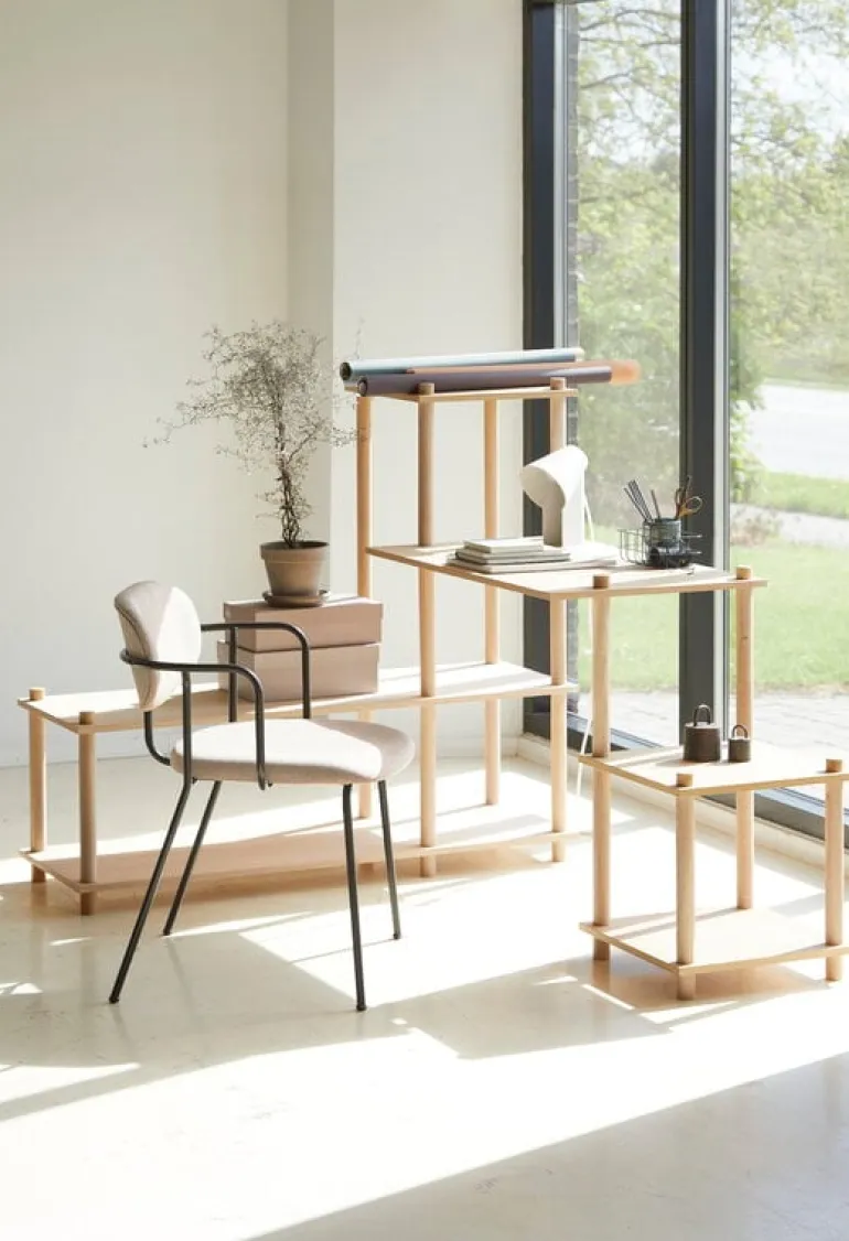 Woud Frame chair, black - beige Davis Sawana 17