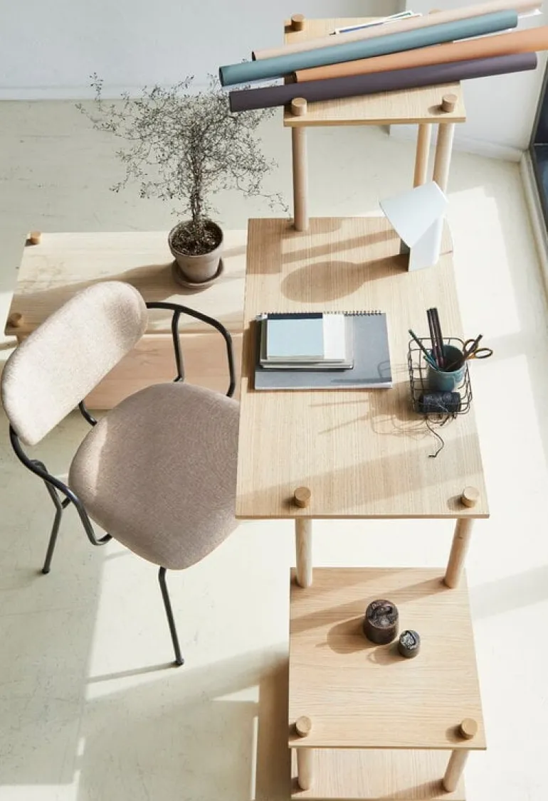 Woud Frame chair, black - beige Davis Sawana 17