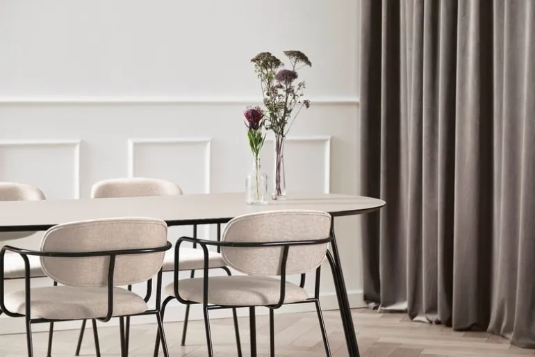 Woud Frame chair, black - beige Davis Sawana 17