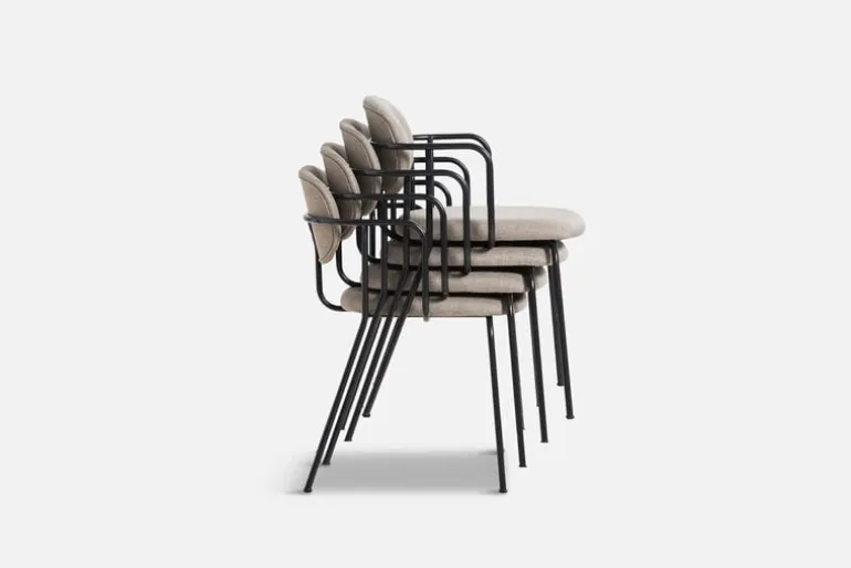 Woud Frame chair, black - beige Davis Sawana 17