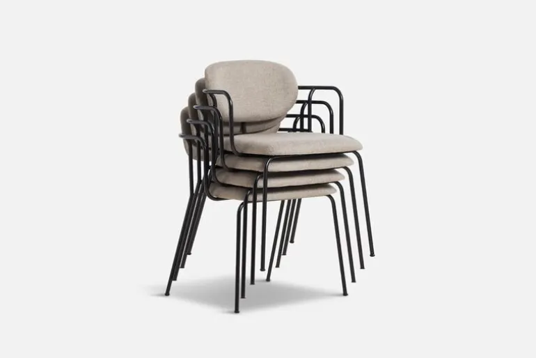 Woud Frame chair, black - beige Davis Sawana 17