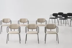 Woud Frame chair, black - beige Davis Sawana 17