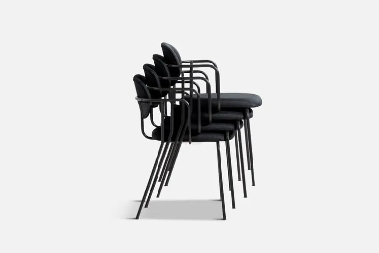 Woud Frame chair, black - black Davis Sawana 14