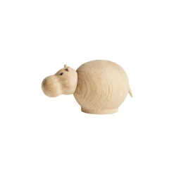 Woud Hibo Hippopotamus figurine, mini, oak