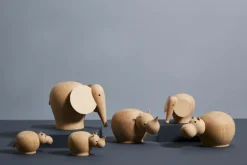 Woud Hibo Hippopotamus figurine, mini, oak