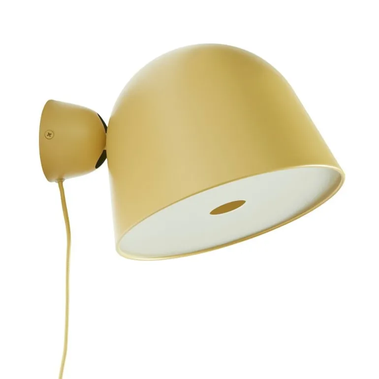 Woud Kuppi wall lamp, mustard yellow