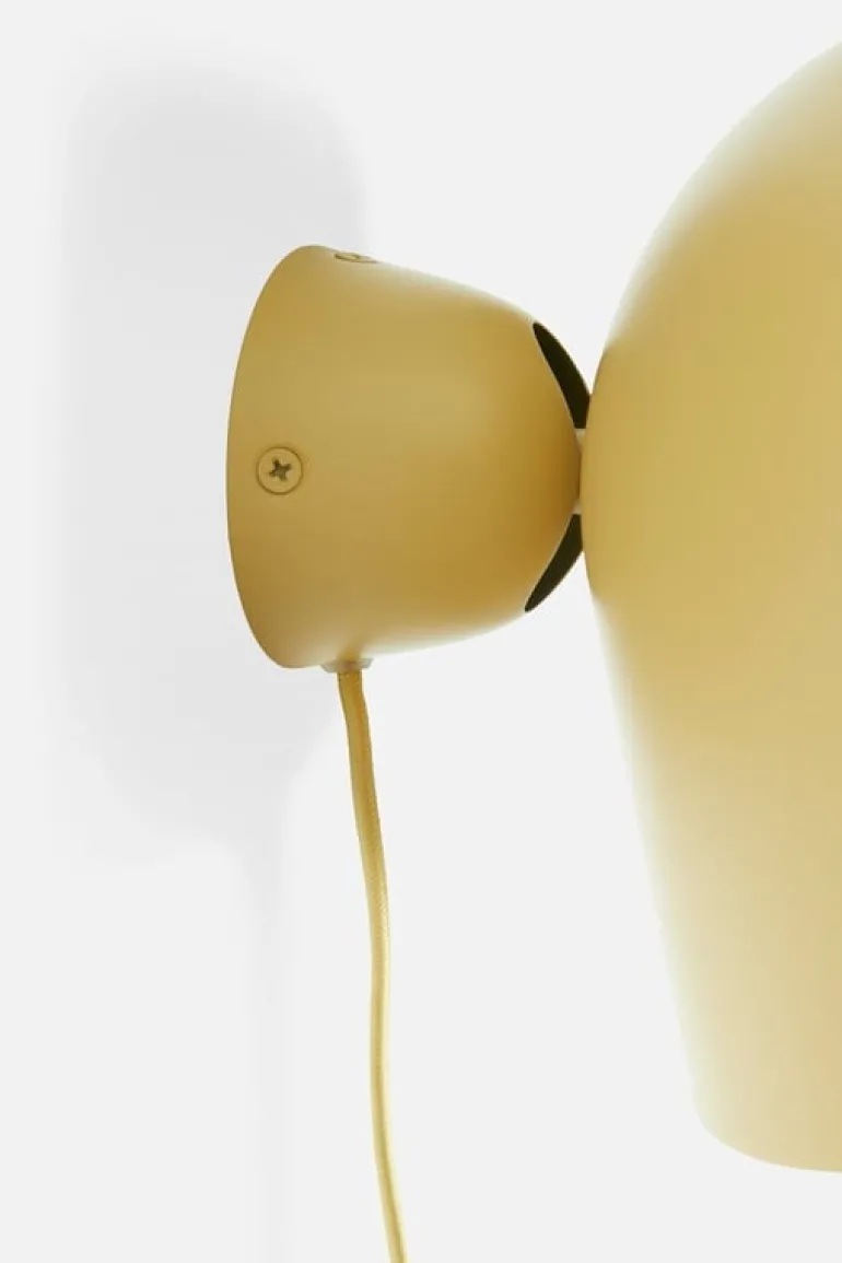 Woud Kuppi wall lamp, mustard yellow