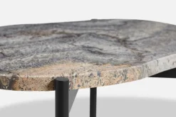Woud La Terra occasional table, S, grey melange travertine - black