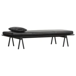 Woud Level cushion for daybed,  black leather Envy