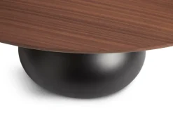 Woud Ludo dining table, 130 cm, black - matt lacquered walnut
