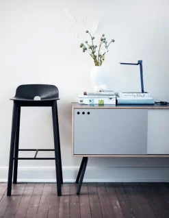 Woud Mono bar stool 75 cm, black