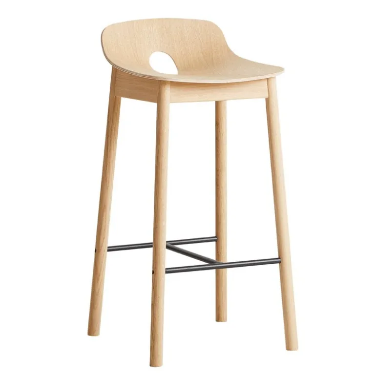 Woud Mono bar stool 65 cm, oak