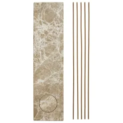 Woud Monolith incense holder, light brown marble
