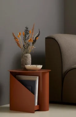 Woud Sentrum side table, burned orange