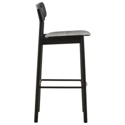 Woud Soma bar stool, 75 cm, black painted ash