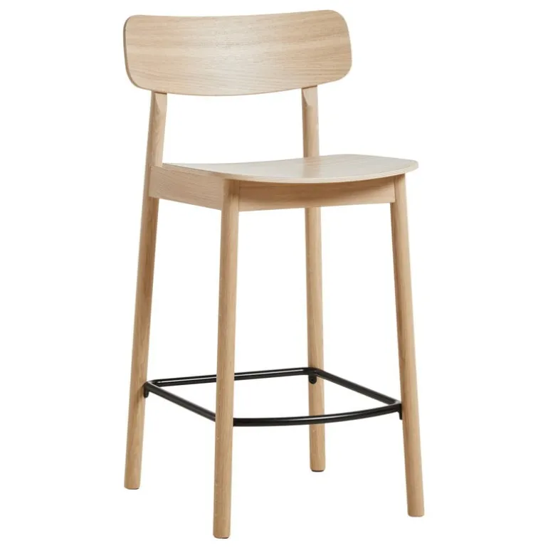 Woud Soma counter chair, 65 cm, white lacquered oak