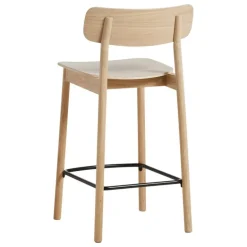 Woud Soma counter chair, 65 cm, white lacquered oak