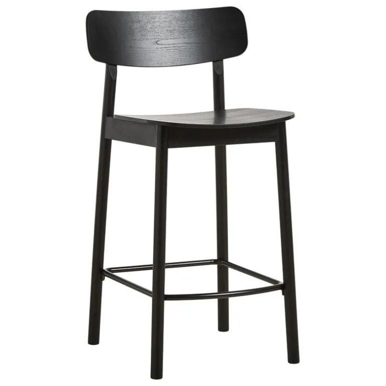 Woud Soma counter chair, 65 cm, black painted ash