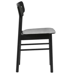 Woud Soma dining chair, black painted ash
