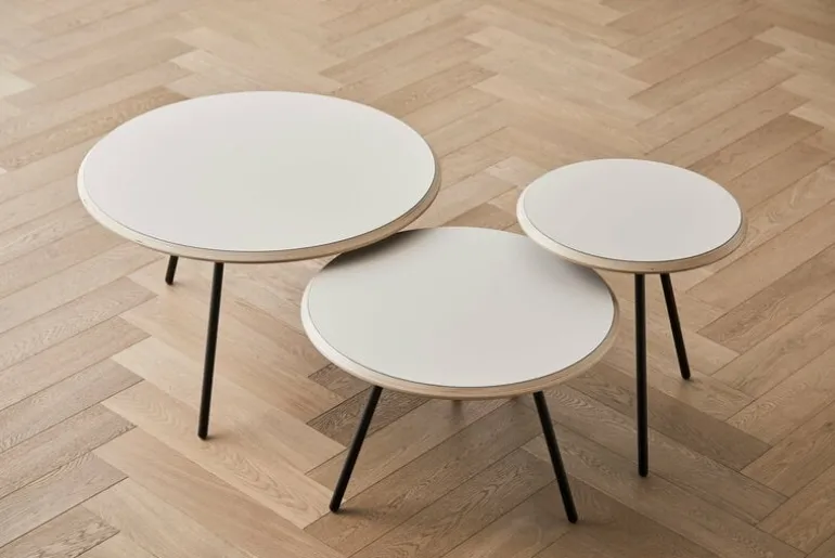 Woud Soround coffee table, 60 cm, beige nano laminate