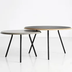 Woud Soround coffee table, 60 cm, charcoal black nano laminate