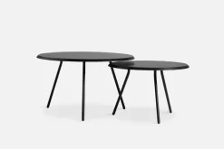 Woud Soround coffee table,  60 cm, h. 40,5 cm, black painted ash