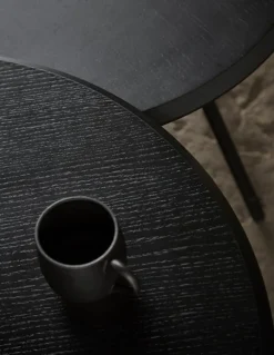 Woud Soround coffee table,  60 cm, h. 40,5 cm, black painted ash