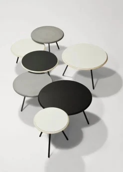 Woud Soround coffee table, 75 cm, h. 44,5 cm, black painted ash