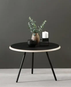 Woud Soround coffee table, 75 cm, charcoal black nano laminate