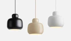 Woud Stone pendant, large, black