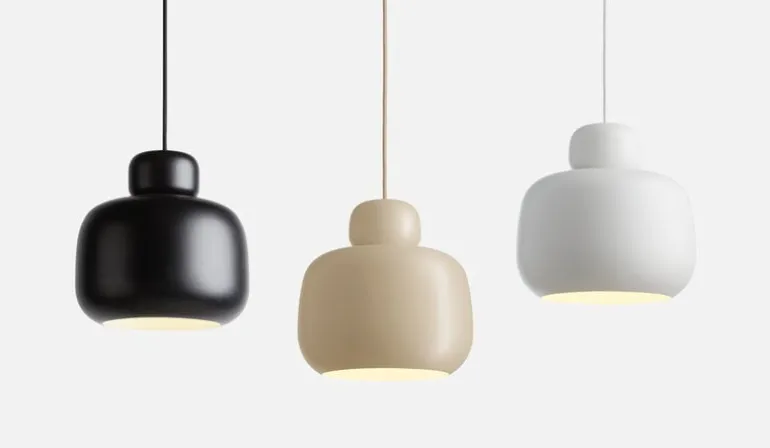 Woud Stone pendant, large, black