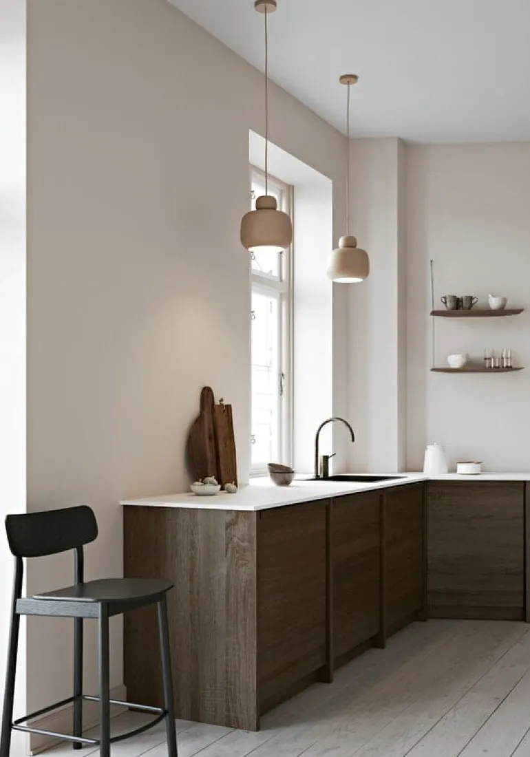 Woud Stone pendant, large, beige