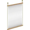 Woud Suspended mirror, 50 x 70 cm, white lacquered oak - brass