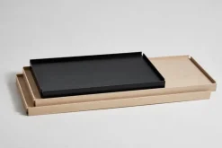 Woud Tray shelf, high, 1+2 oak - 1+2 black