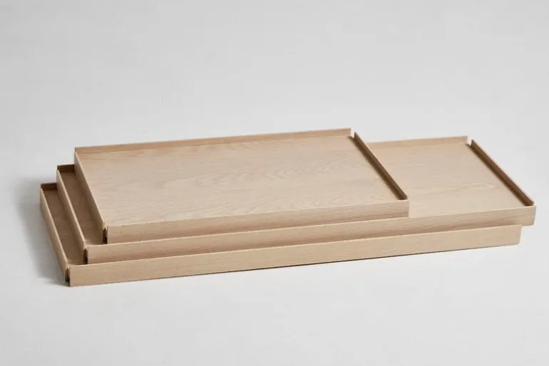 Woud Tray shelf, high, oak