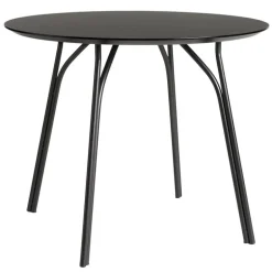 Woud Tree dining table, round 90 cm, black