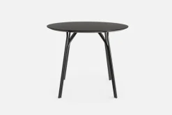 Woud Tree dining table, round 90 cm, black
